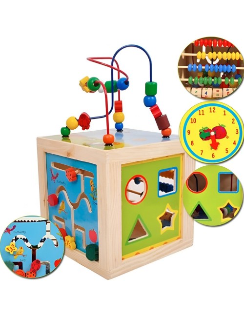 Cubo Didactico Encastre Apilable Juguete Enseña Niño Figura