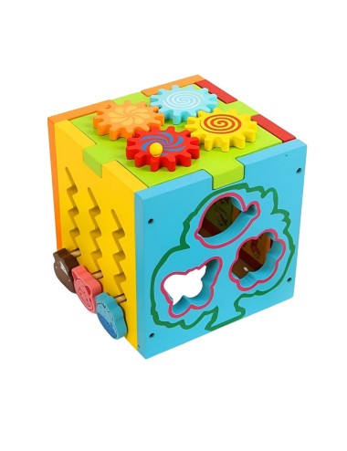Cubo Didactico Encastre Juguete Enseña Niños Figuras Colores