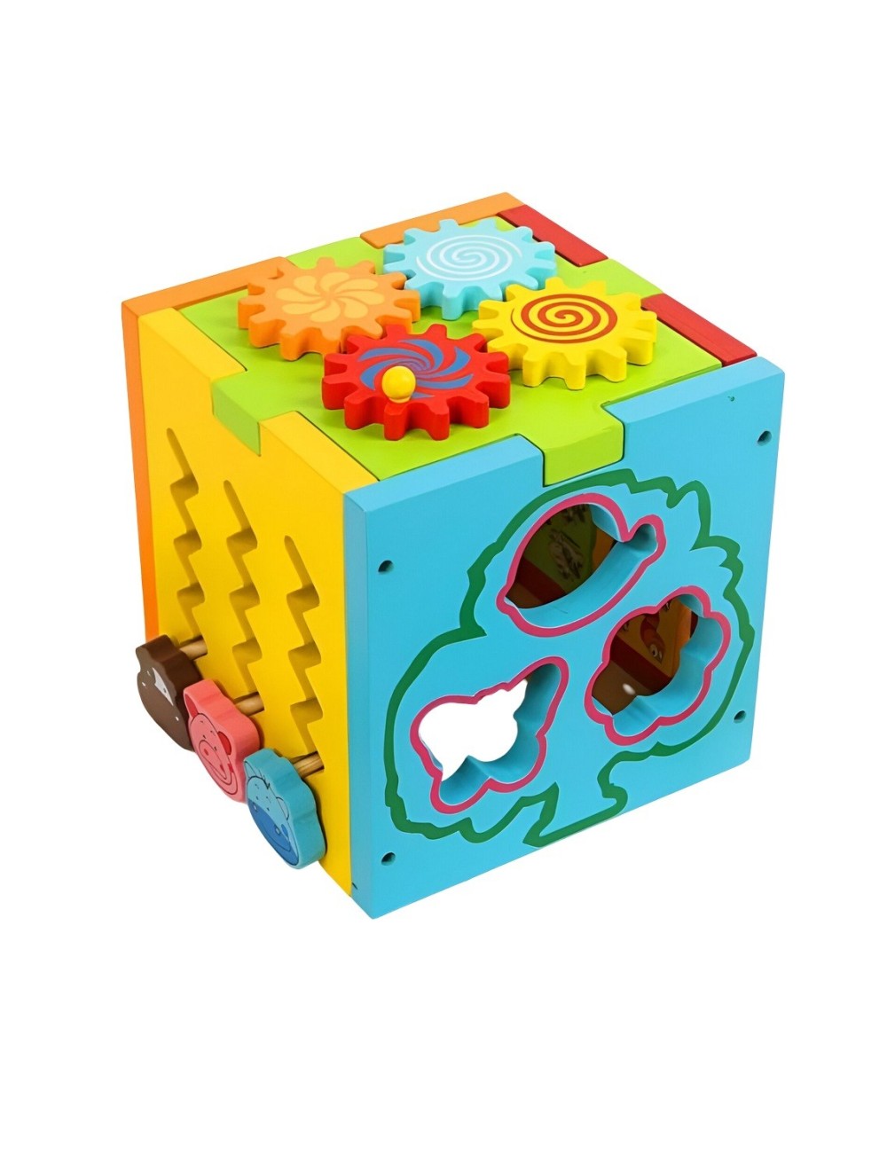 Cubo Didactico Encastre Juguete Enseña Niños Figuras Colores