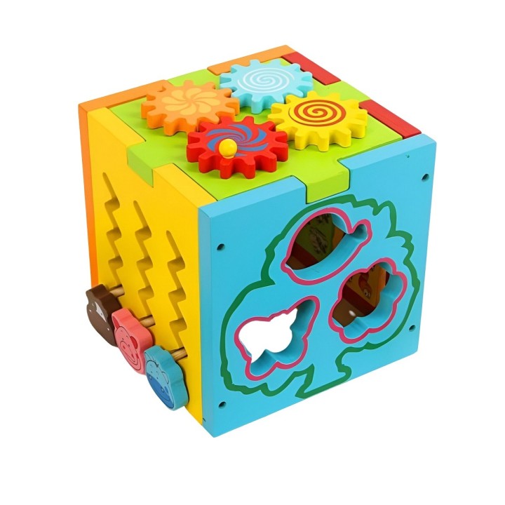Cubo Didactico Encastre Juguete Enseña Niños Figuras Colores