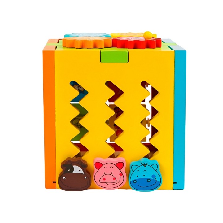 Cubo Didactico Encastre Juguete Enseña Niños Figuras Colores