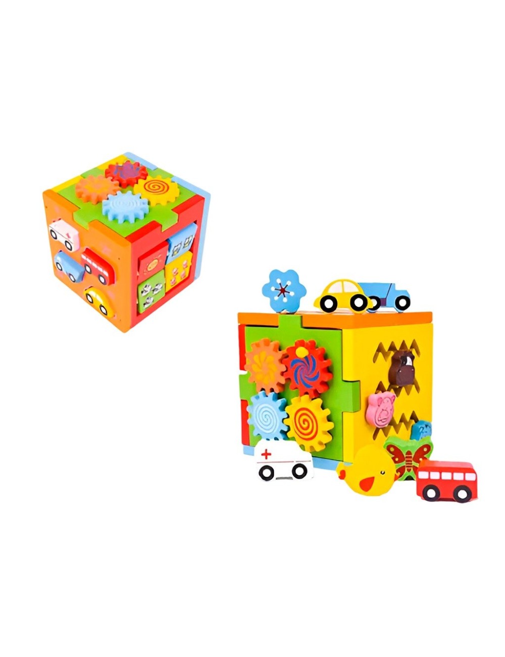 Cubo Didactico Encastre Juguete Enseña Niños Figuras Colores