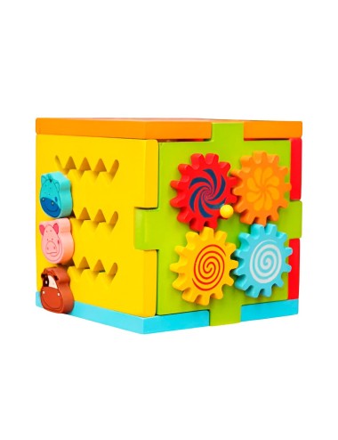 Cubo Didactico Encastre Juguete Enseña Niños Figuras Colores
