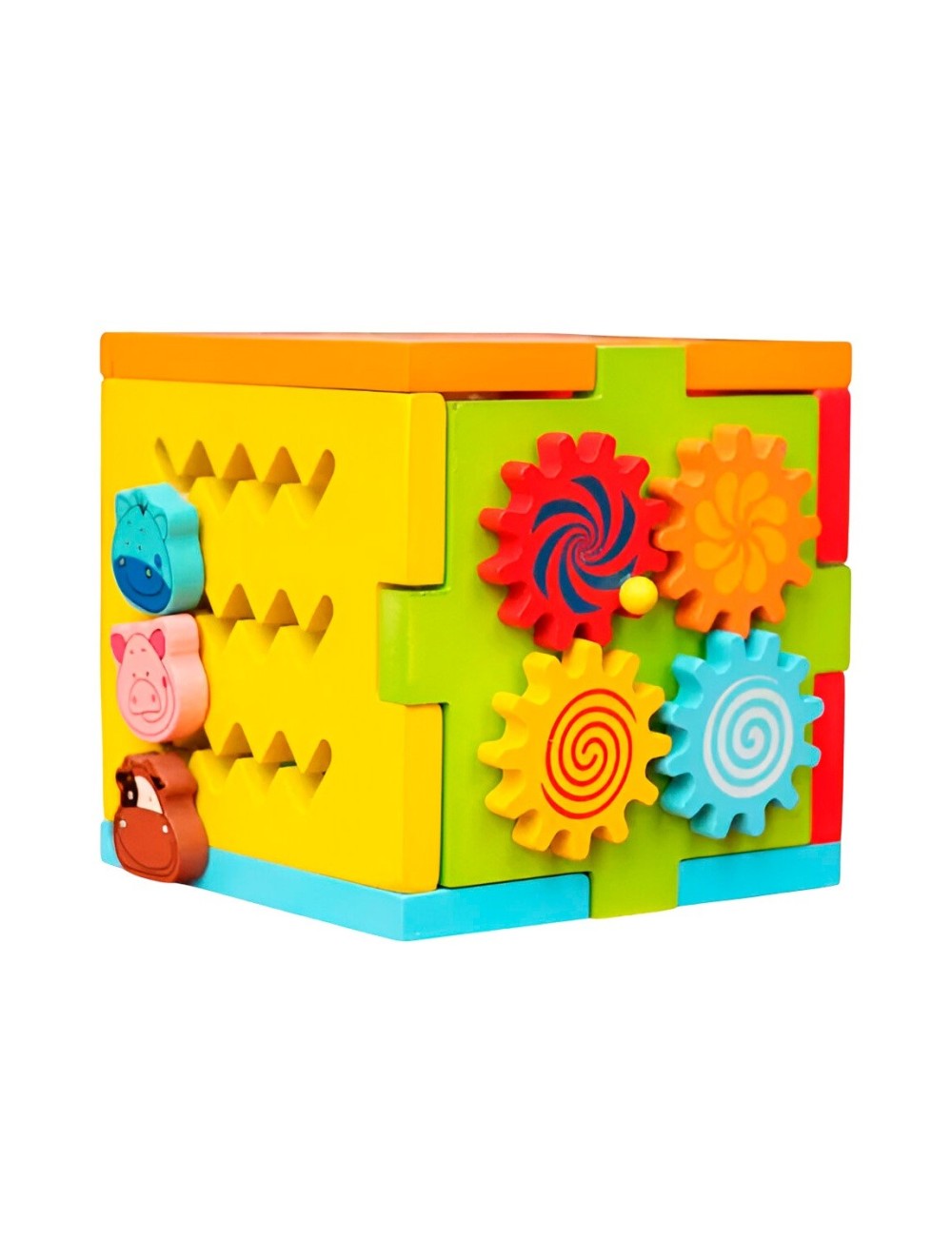 Cubo Didactico Encastre Juguete Enseña Niños Figuras Colores