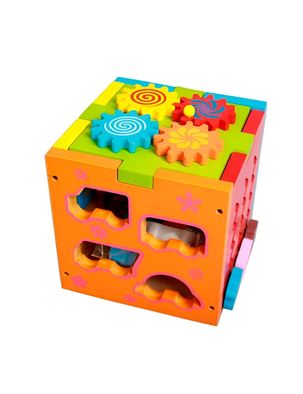 Cubo Didactico Encastre Juguete Enseña Niños Figuras Colores
