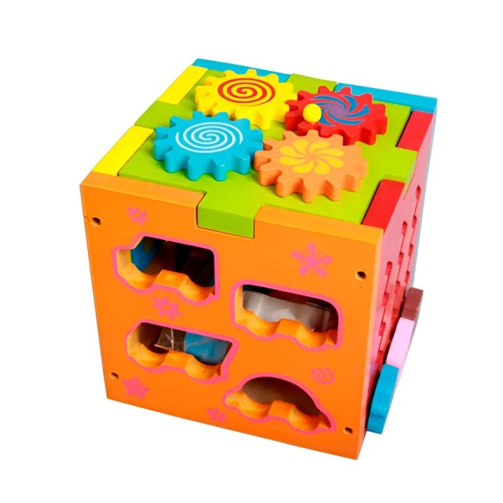 Cubo Didactico Encastre Juguete Enseña Niños Figuras Colores