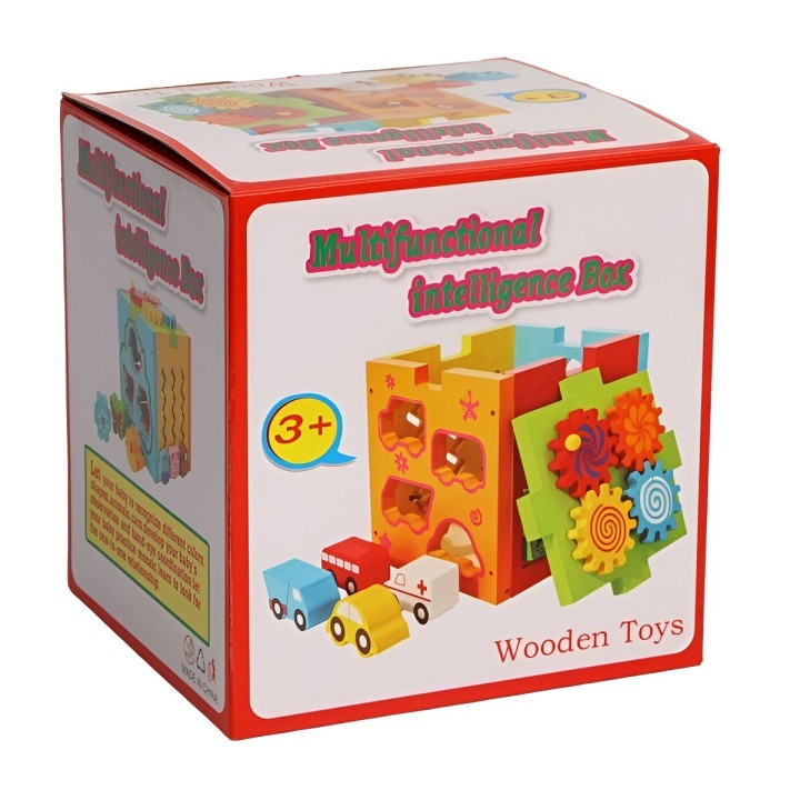 Cubo Didactico Encastre Juguete Enseña Niños Figuras Colores
