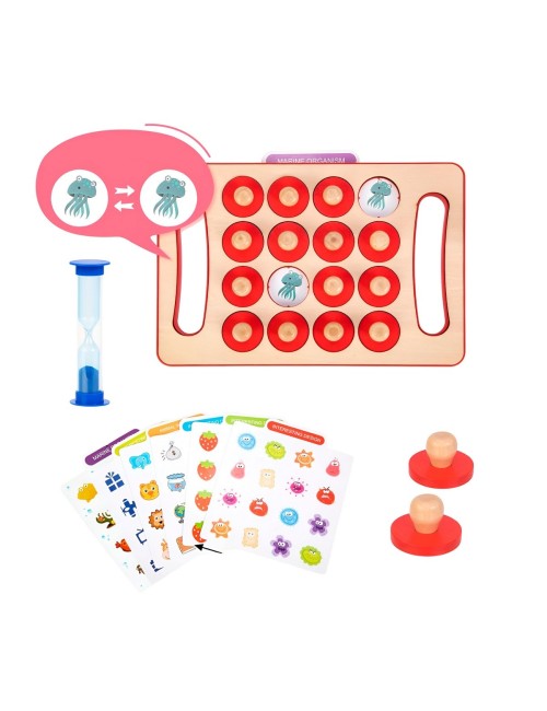 Juego De Memoria Aprendizaje Cognitivo Figuras Madera Niños