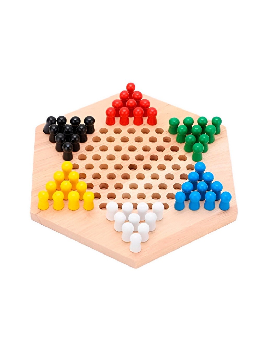 Juego De Mesa Damas Chinas En Madera Colores Interactivo