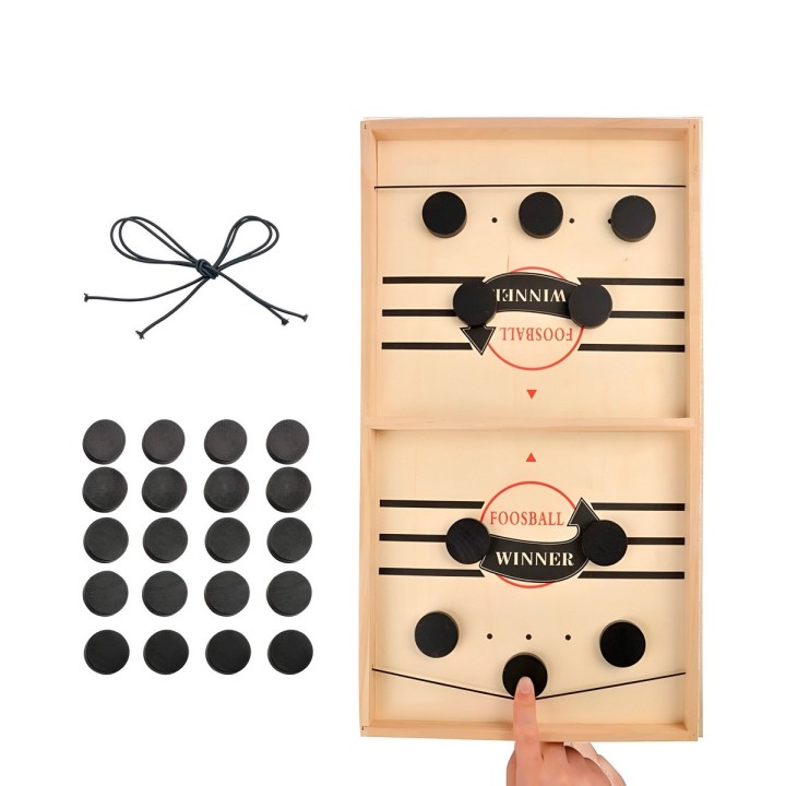 Juego De Mesa Madera Futbol Lanzador Agilidad Y Estrategia