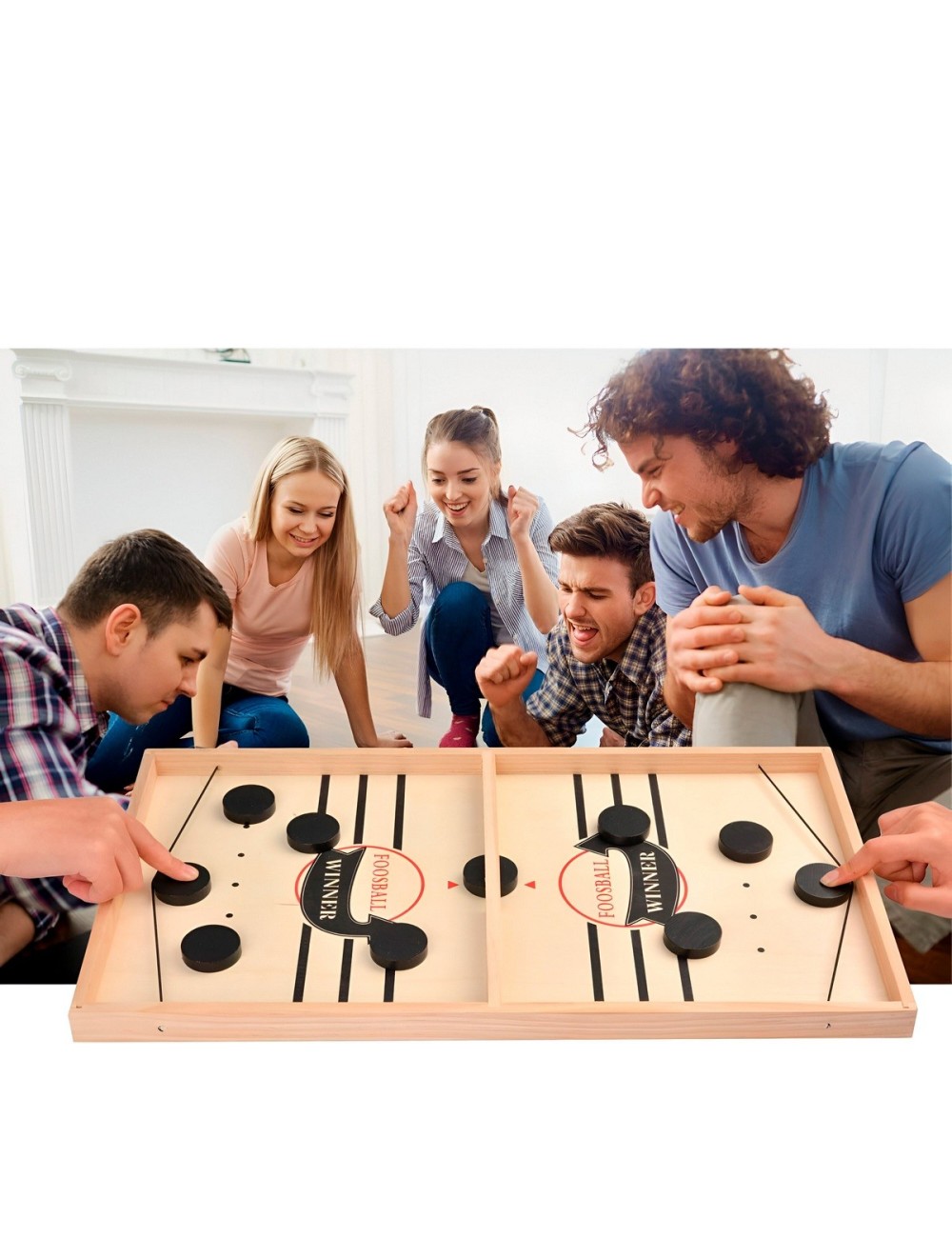 Juego De Mesa Madera Futbol Lanzador Agilidad Y Estrategia