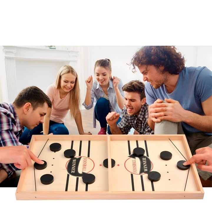 Juego De Mesa Madera Futbol Lanzador Agilidad Y Estrategia