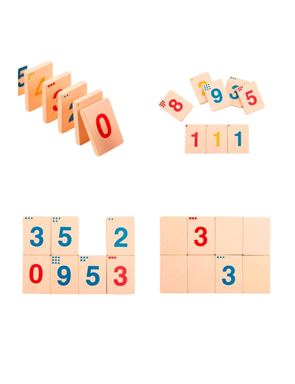 Juego Didactico Aprendizaje Numeros Fichas Cognitiva Niños