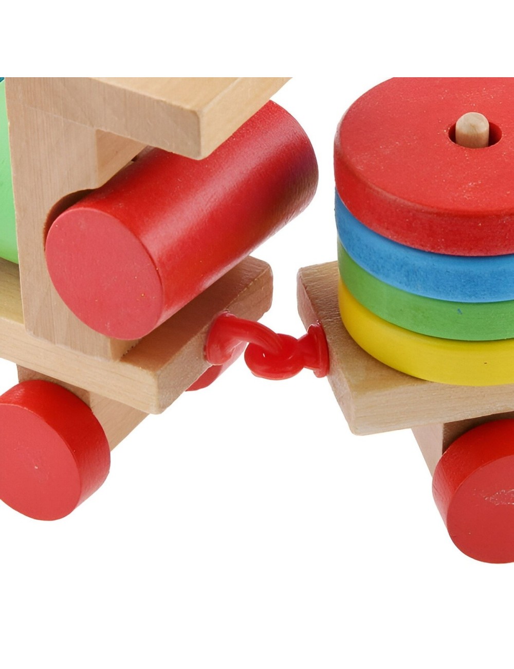 Tren De Madera Encastre Aprendizaje Habilidad Figuras Niños