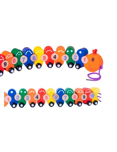 Tren De Madera Oruga Aprendizaje Habilidad Numeros Niños