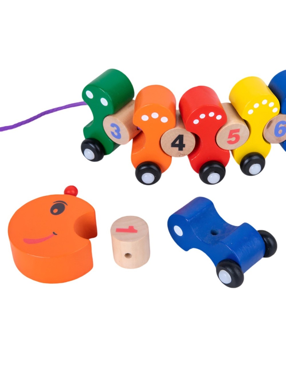 Tren De Madera Oruga Aprendizaje Habilidad Numeros Niños