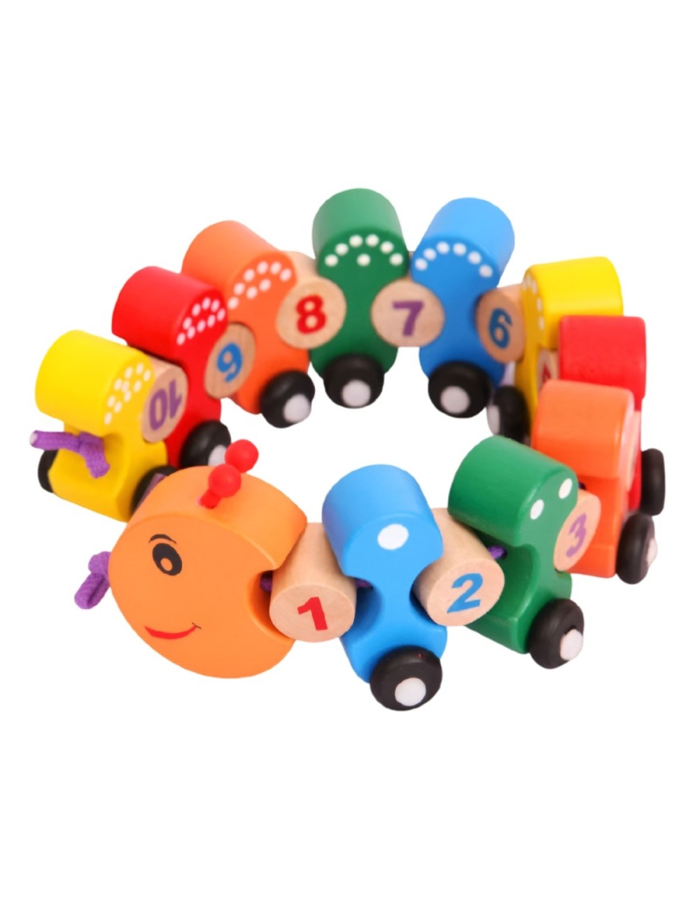 Tren De Madera Oruga Aprendizaje Habilidad Numeros Niños