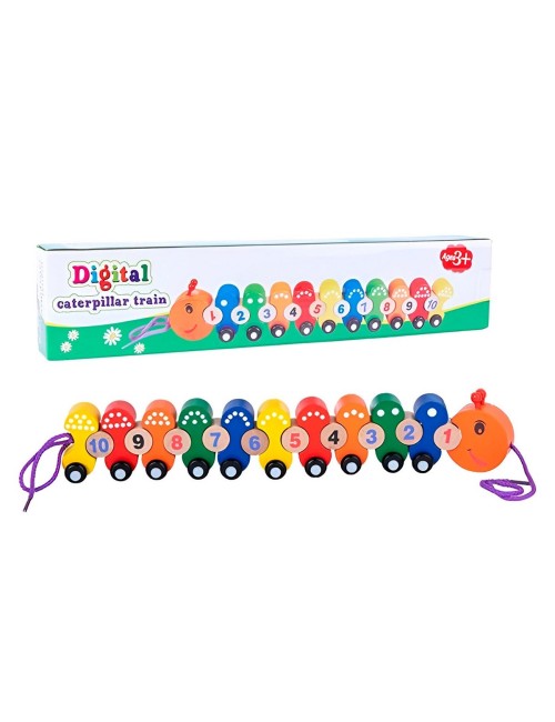 Tren De Madera Oruga Aprendizaje Habilidad Numeros Niños