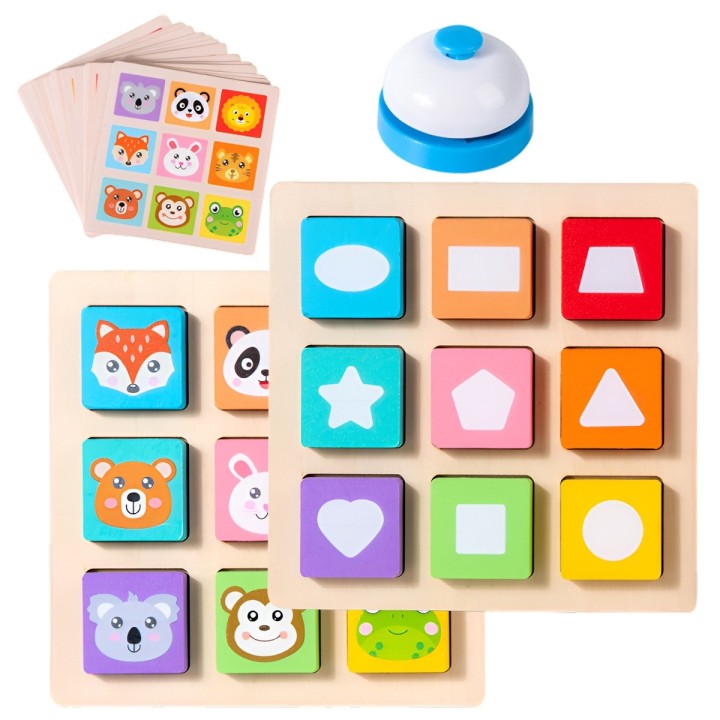 Juego Madera Patrones Didactico Aprendizaje Cognitivo Color