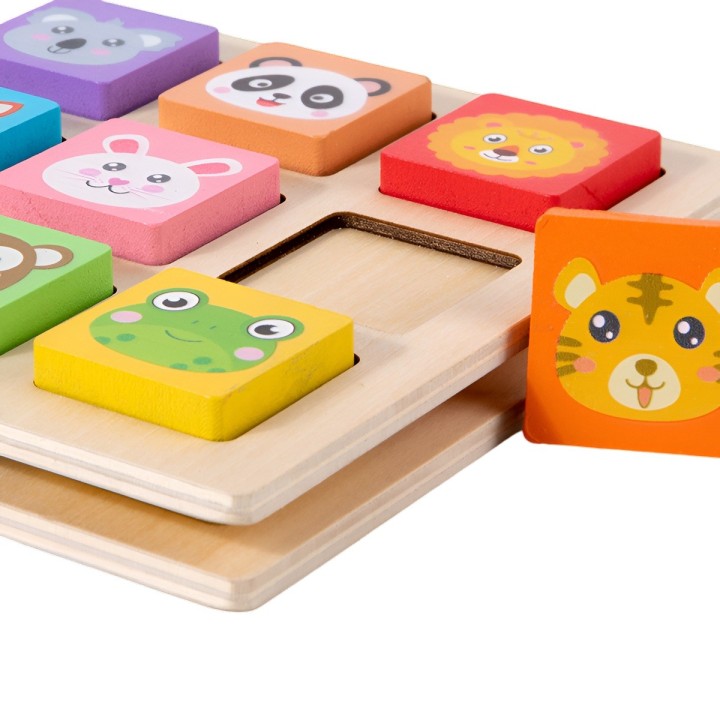 Juego Madera Patrones Didactico Aprendizaje Cognitivo Color