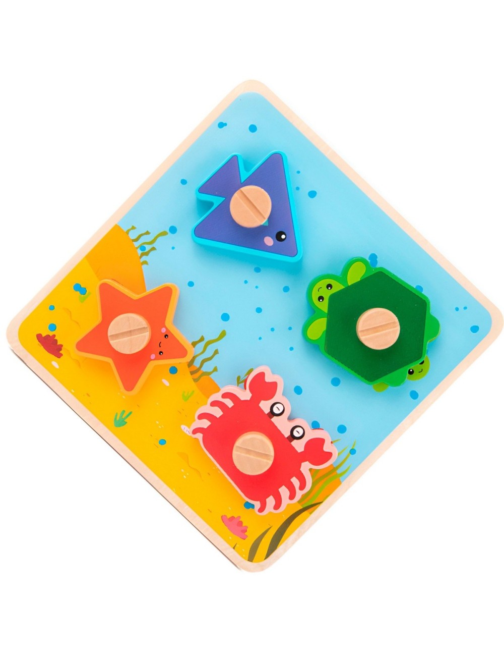 Tablero Aprendizaje Madera Personajes Destornillador Niños