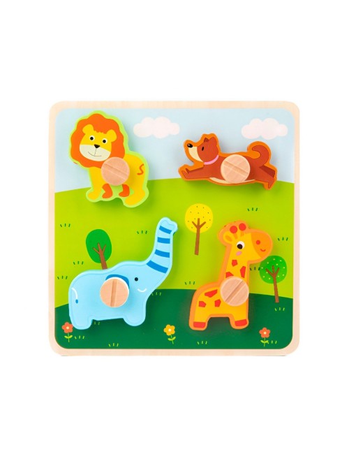 Tablero Aprendizaje Madera Personajes Destornillador Niños