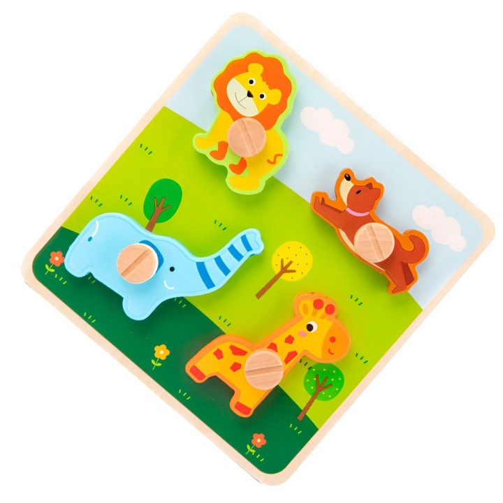 Tablero Aprendizaje Madera Personajes Destornillador Niños