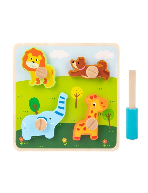 Tablero Aprendizaje Madera Personajes Destornillador Niños