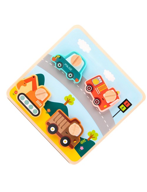 Tablero Aprendizaje Madera Personajes Destornillador Niños