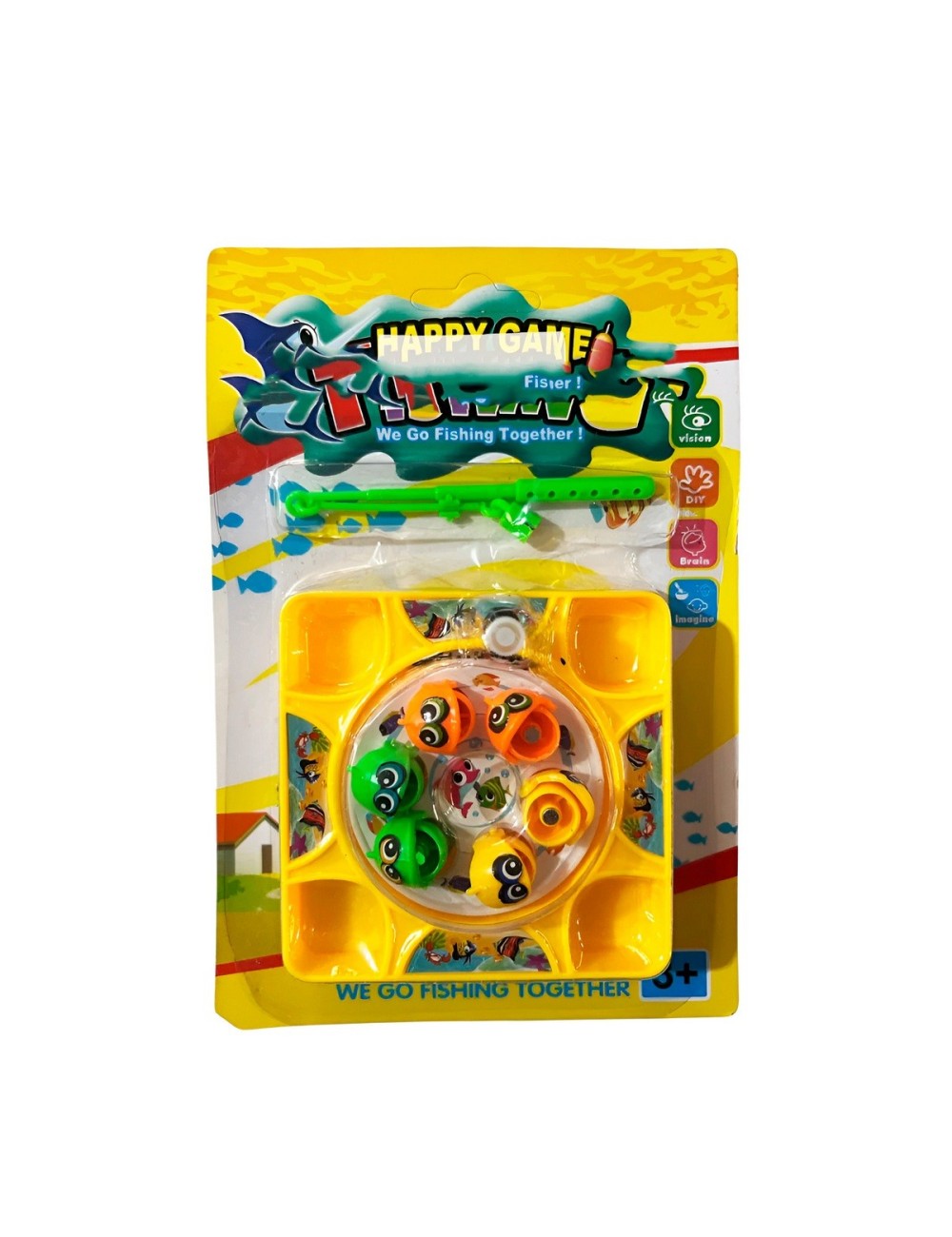 Juego De Pesca Iman Juguete Giratorio Infantil Cuadrado