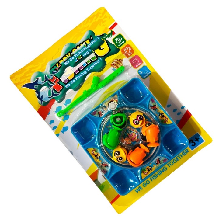 Juego De Pesca Iman Juguete Giratorio Infantil Cuadrado
