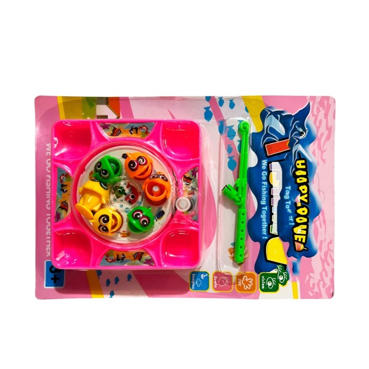 Juego De Pesca Iman Juguete Giratorio Infantil Cuadrado