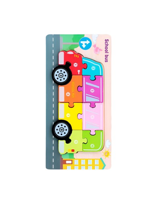 Rompecabeza En Madera Con Numeros Horizontal Interactivo