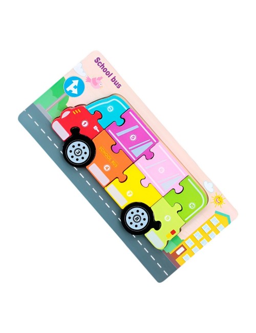 Rompecabeza En Madera Con Numeros Horizontal Interactivo