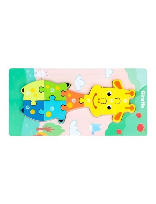 Rompecabeza En Madera Con Numeros Horizontal Interactivo