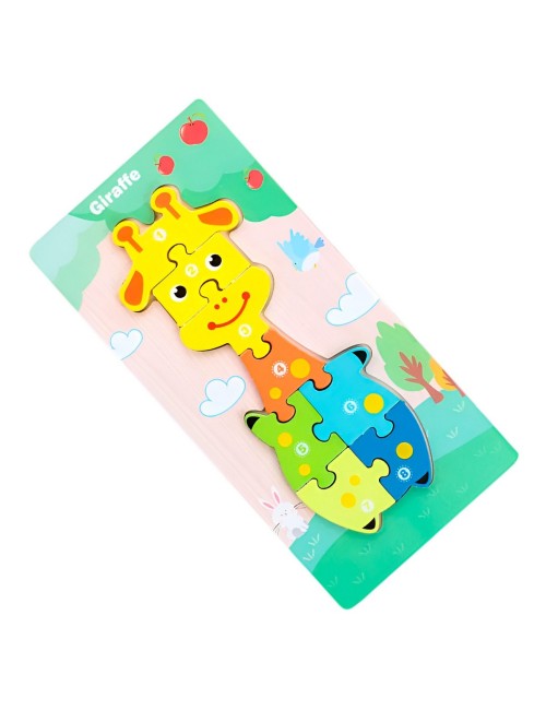 Rompecabeza En Madera Con Numeros Horizontal Interactivo