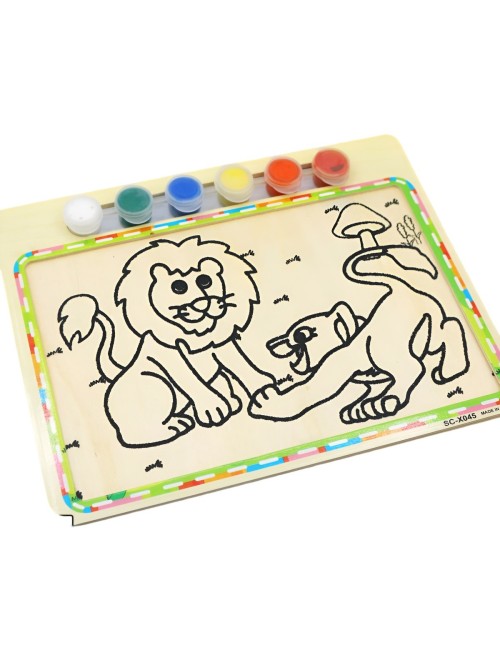 Rompecabezas Puzzle Aprendizaje Niños + Tablero Y Pinturas