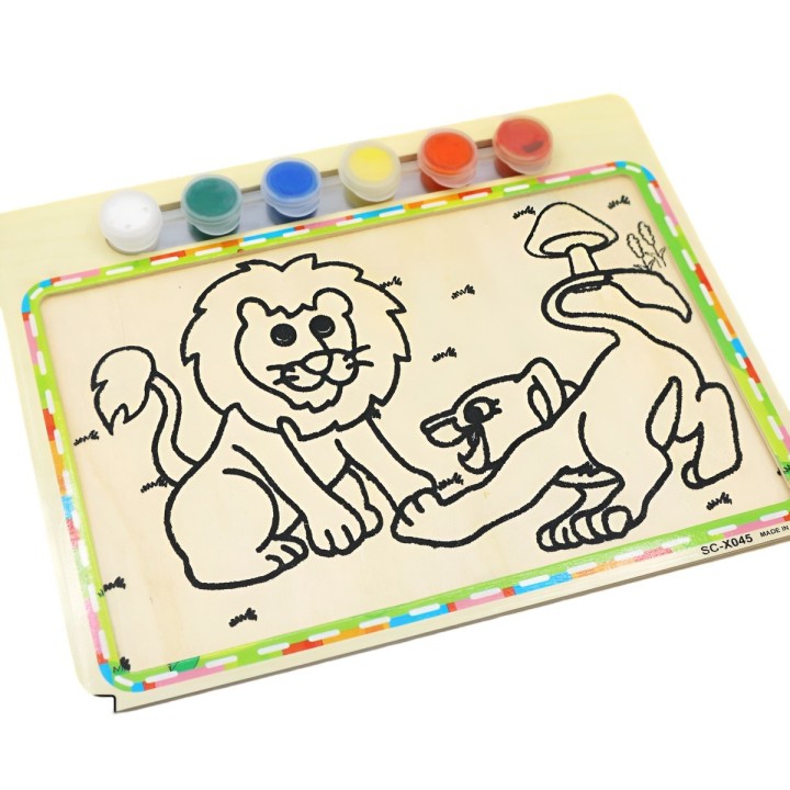 Rompecabezas Puzzle Aprendizaje Niños + Tablero Y Pinturas
