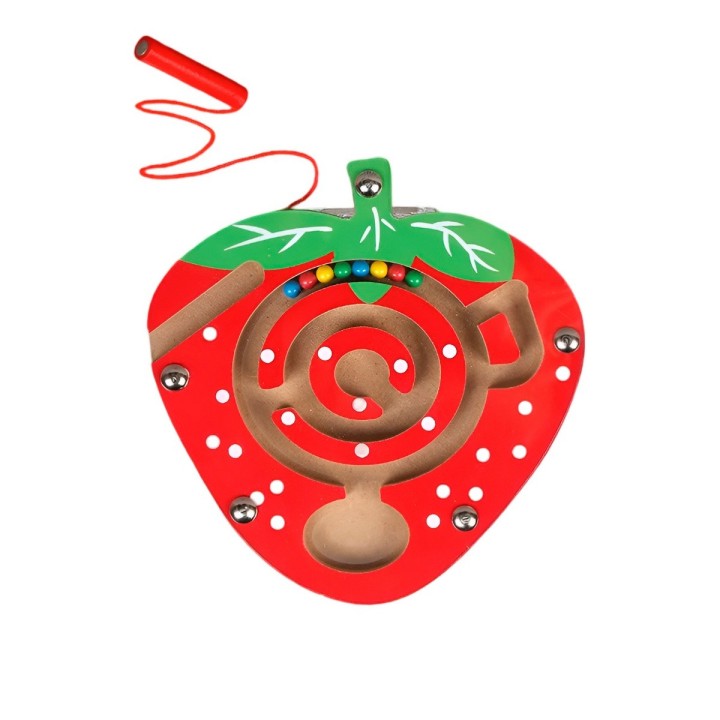 Juego Laberinto Magnetico Didactico De Madera Figura Niños