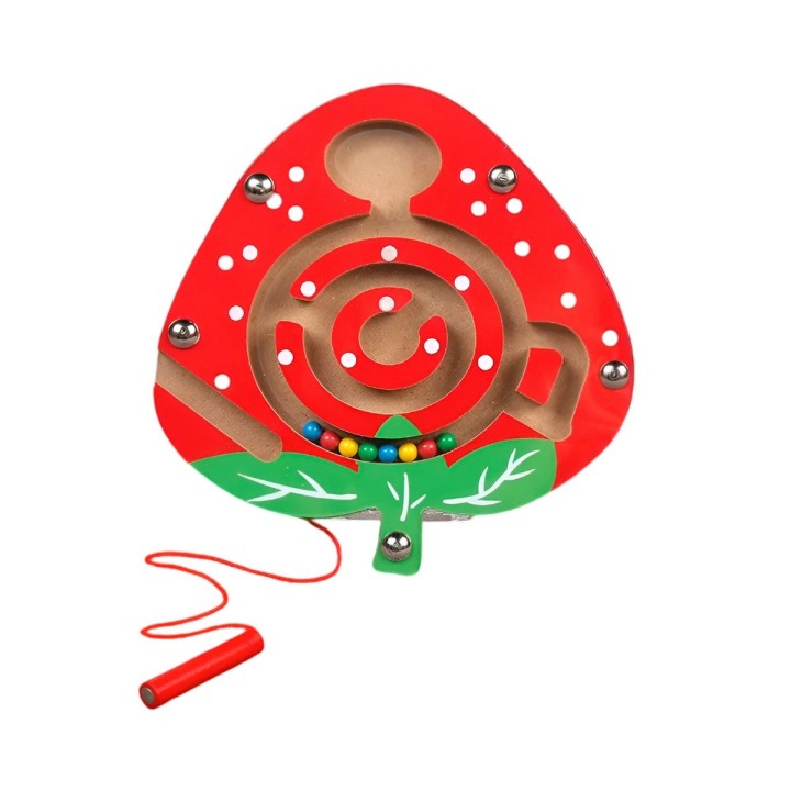 Juego Laberinto Magnetico Didactico De Madera Figura Niños