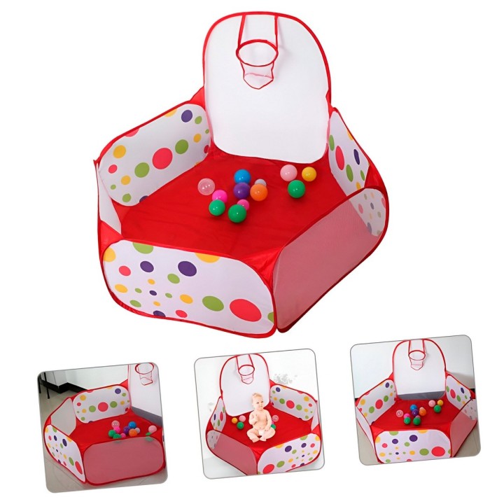 Piscina De Pelotas Interactiva Plegable Canasta Basketball