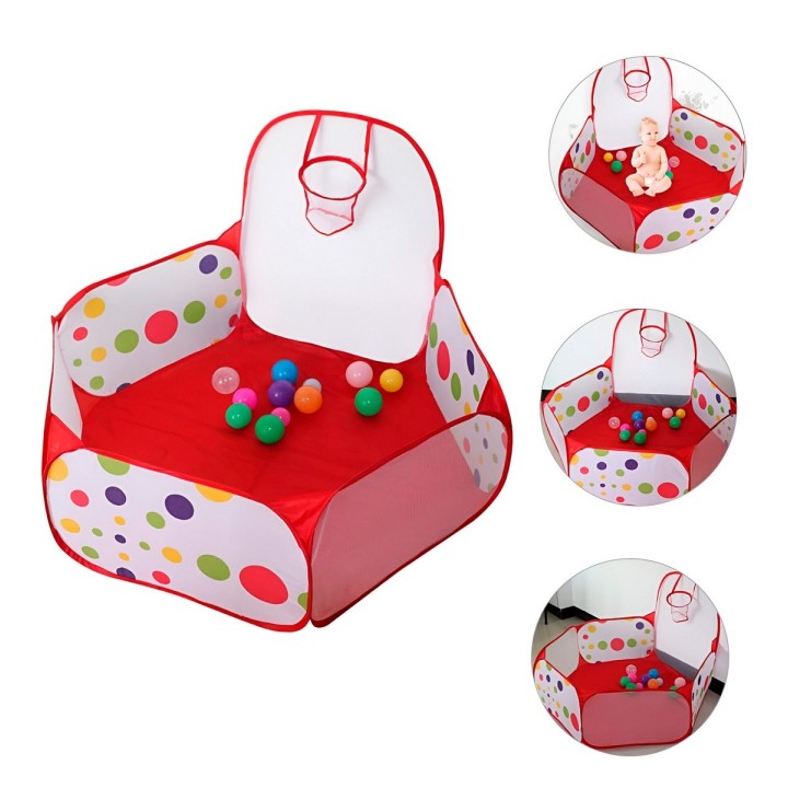 Piscina De Pelotas Interactiva Plegable Canasta Basketball