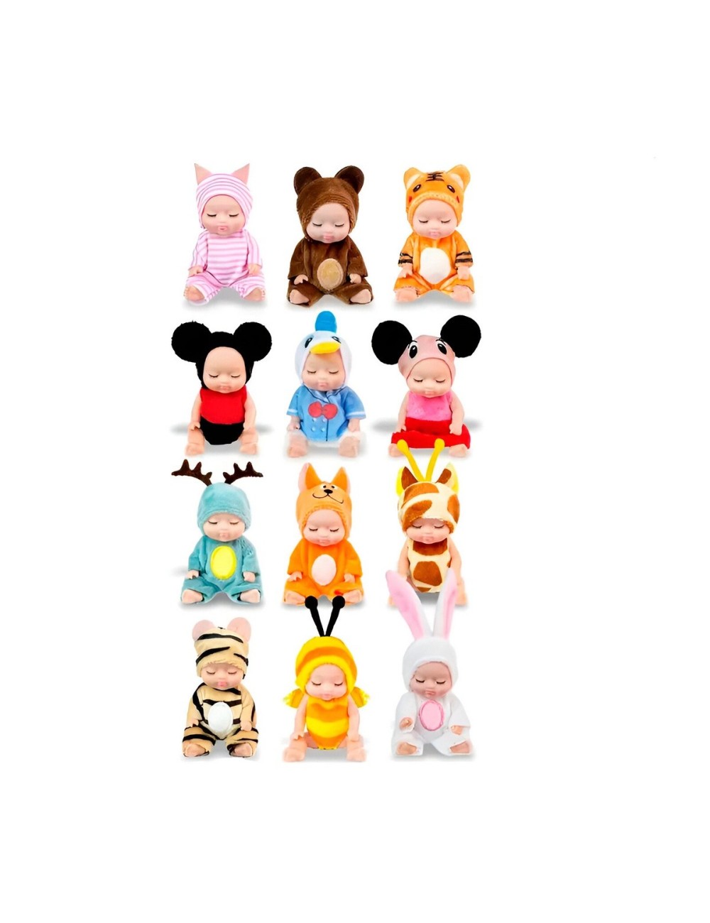 Coleccion De Muñecos Con Pijamas Juguete Niñas X 12 Unidades