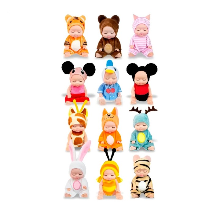 Coleccion De Muñecos Con Pijamas Juguete Niñas X 12 Unidades