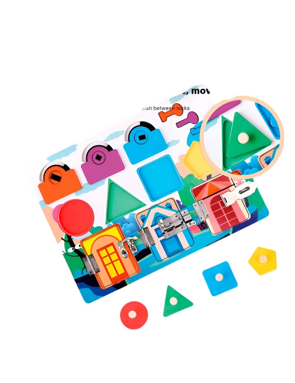 Juego De Mesa Tablero Encastre Montesori Desarrollo Motriz