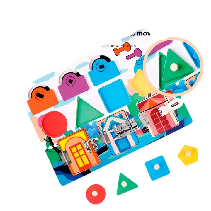 Juego De Mesa Tablero Encastre Montesori Desarrollo Motriz