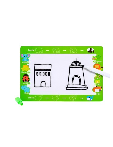Rompecabeza Didactico Animal Selva + Reloj Tablero Marcador
