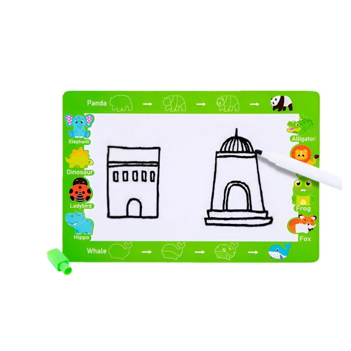 Rompecabeza Didactico Animal Selva + Reloj Tablero Marcador