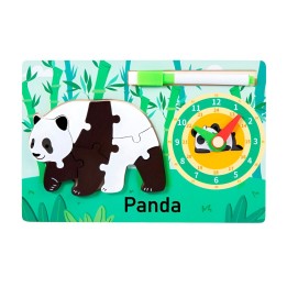 Rompecabeza Didactico Animal Selva + Reloj Tablero Marcador
