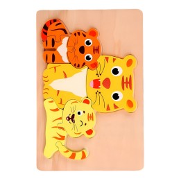 Rompecabeza Didactico Familia Animal Amor Aprendizaje Niños